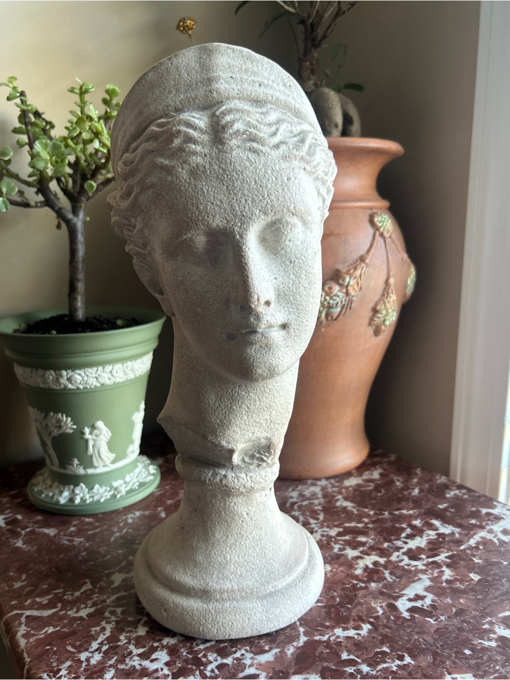 VINTAGE - 13" 1984 Austin Reproductions Roman Bust of Goddess Juno